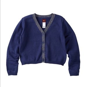 Tea Collection Easy Glitter Trim Cardigan